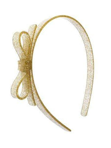 Sparkle Gold Bow Headband - Aria & Sophia