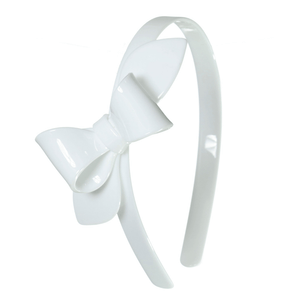 White Bow Headband - Aria & Sophia