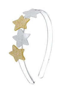 Silver and Gold Sparkly Stars Headband - Aria & Sophia
